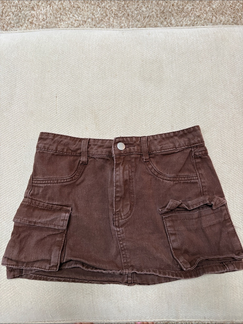 SHEIN Brown Cargo Mini Skirt